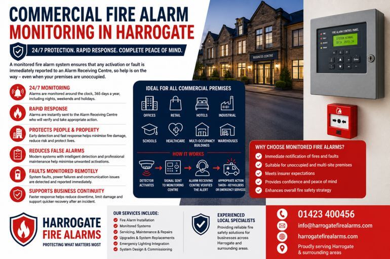 Fire Alarm Monitoring for Commercial Premises in Harrogate