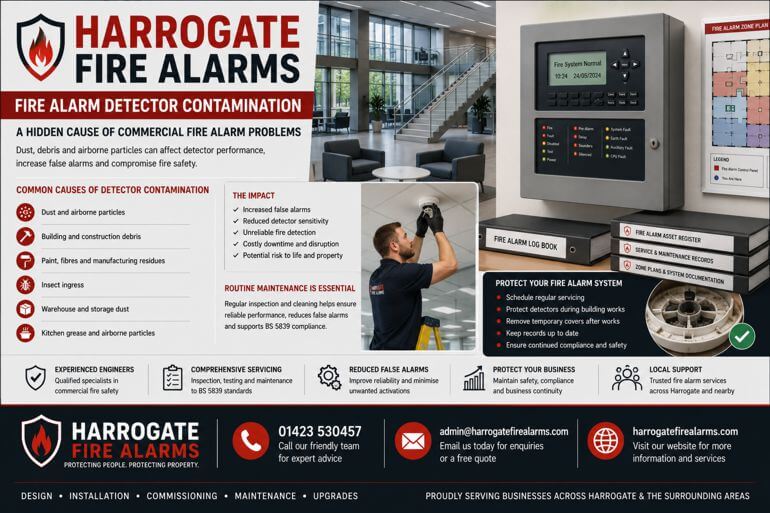 Harrogate Fire Alarm Detector Contamination – A Hidden Cause of Commercial Fire Alarm Problems